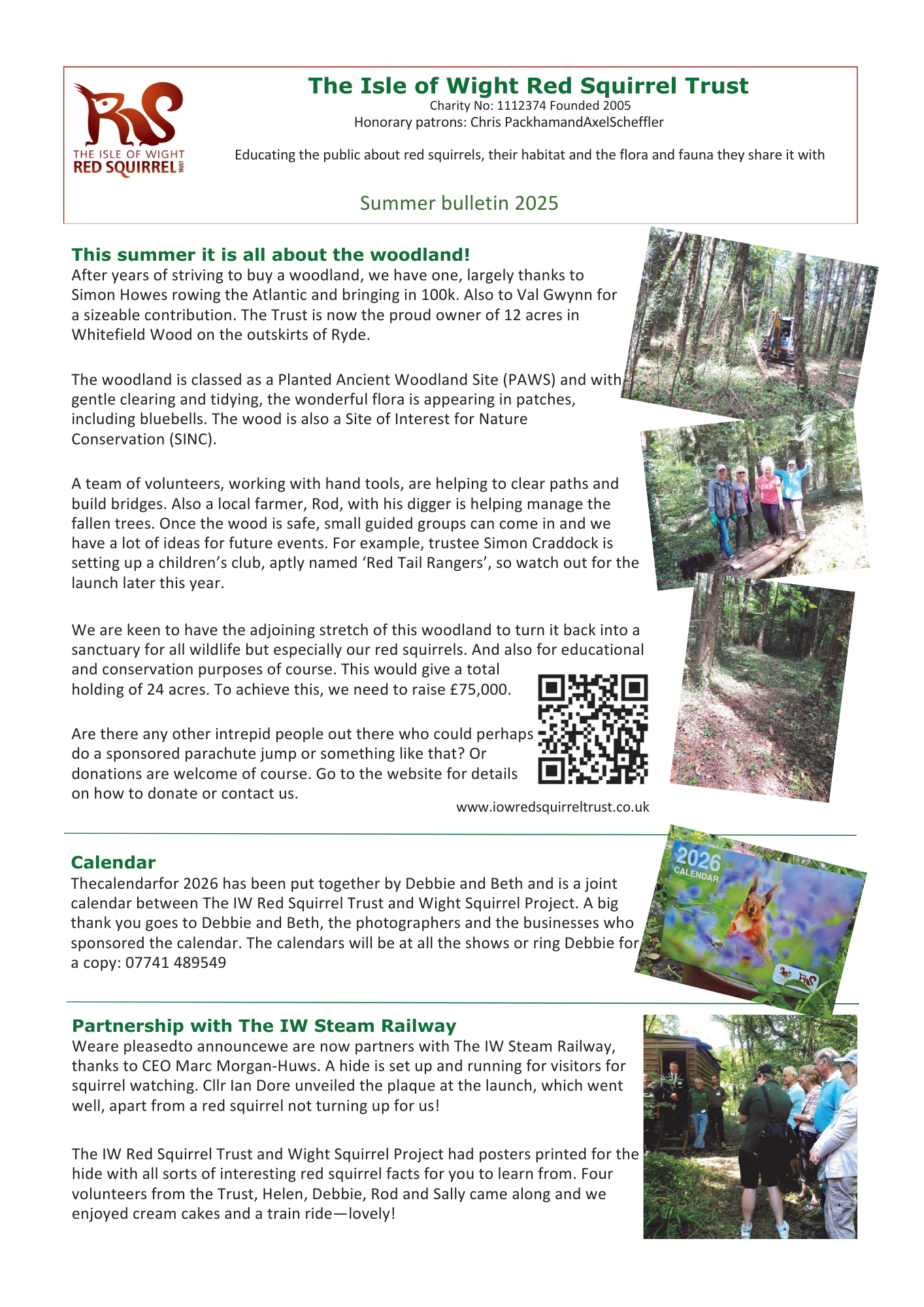 Isle of Wight Red Squirrel lTrust Summer Bulletin 2025