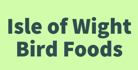 Isle of Wight Bird Foods written in dark green on light green background