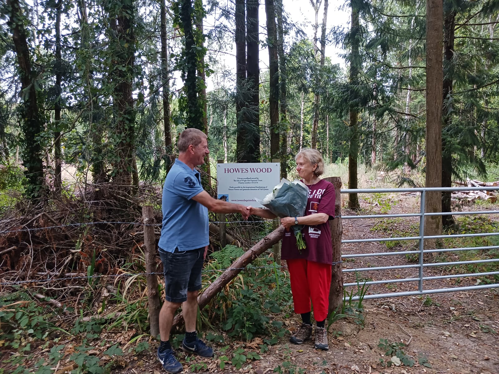 Nicholas Gurney-Champion and Helen Butler MBE at Howes Wood